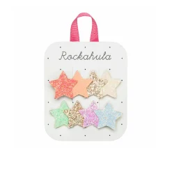 Rainbow Shimmer Star Hair Clips by Rockahula