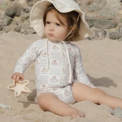 Rashguard One Piece in Garden Grid by Rylee & Cru