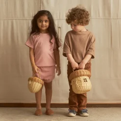 Rattan Mushroom Basket in Natural by Olli Ella