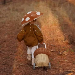 Rattan Mushroom Luggy Basket in Natural by Olli Ella