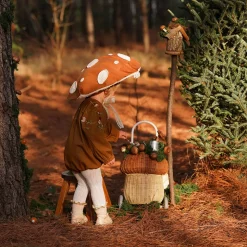 Rattan Mushroom Luggy Basket in Natural by Olli Ella