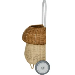 Rattan Mushroom Luggy Basket in Natural by Olli Ella