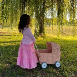 Rattan Strolley in Seashell Pink by Olli Ella