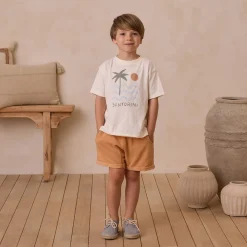 Raw Edge Tee in Santorini by Rylee & Cru
