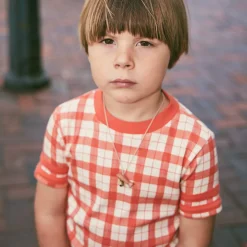 Rec Tee in Tomato Piazza by Misha & Puff