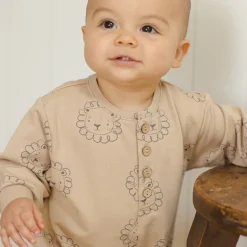 Relaxed Fleece Jumpsuit in Lions by Quincy Mae