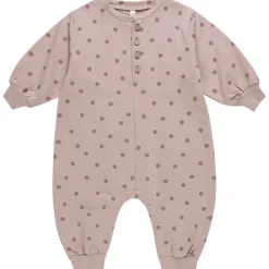 Relaxed Fleece Jumpsuit in Polka Dot by Quincy Mae