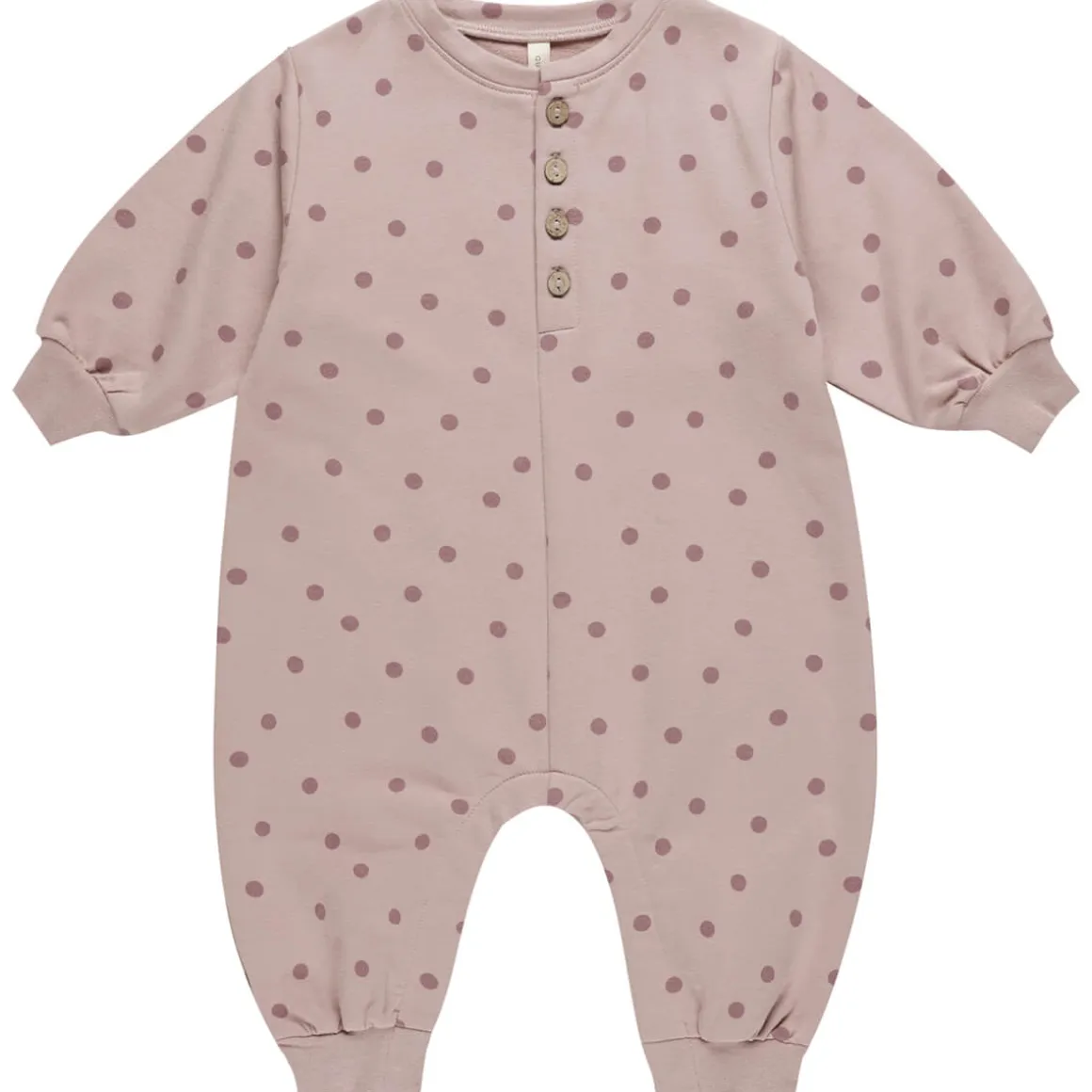 Relaxed Fleece Jumpsuit in Polka Dot by Quincy Mae