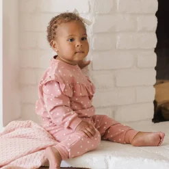 Relaxed Sweatpant in Lipstick Hearts by Quincy Mae
