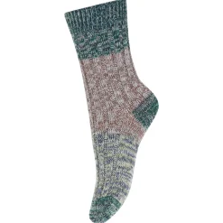 Re-Stock Cotton Rib Ankle Socks in Grey Melange by MP Denmark