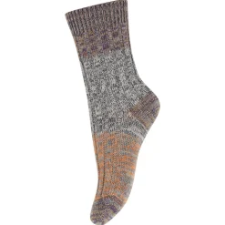 Re-Stock Cotton Rib Ankle Socks in Dark Purple by MP Denmark