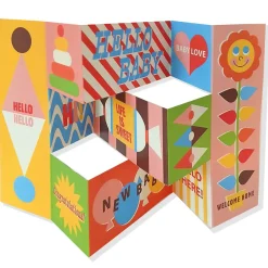 Retro Baby Boom Mega Fold Greetings Card by The Design Dealership
