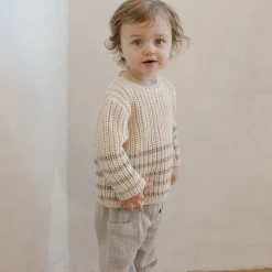 Rex Sweater in Fog Stripe by Quincy Mae