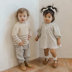 Rex Sweater in Fog Stripe by Quincy Mae