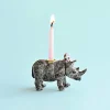 Rhino Party Animal Ceramic Cake Topper by Camp Hollow