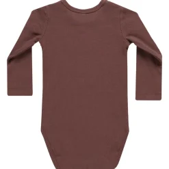 Ribbed Bodysuit in Plum by Quincy Mae