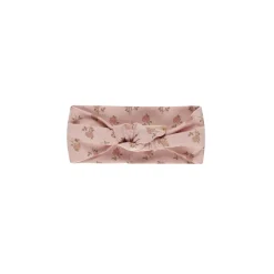 Ribbed Knotted Headband in Roses by Quincy Mae