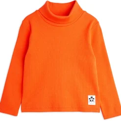 Rib Turtleneck in Red by Mini Rodini
