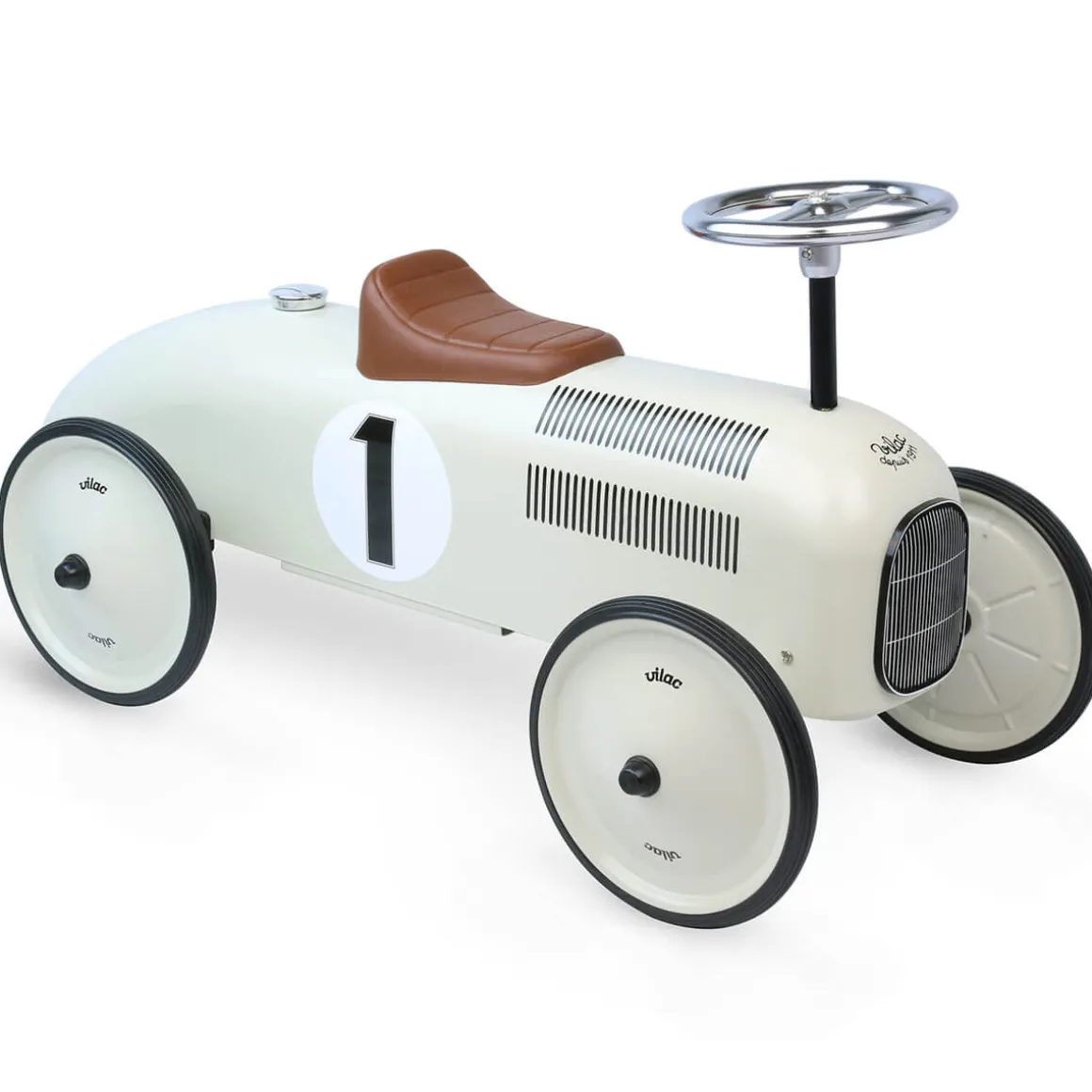 Ride On Metal Car in Cream by Vilac