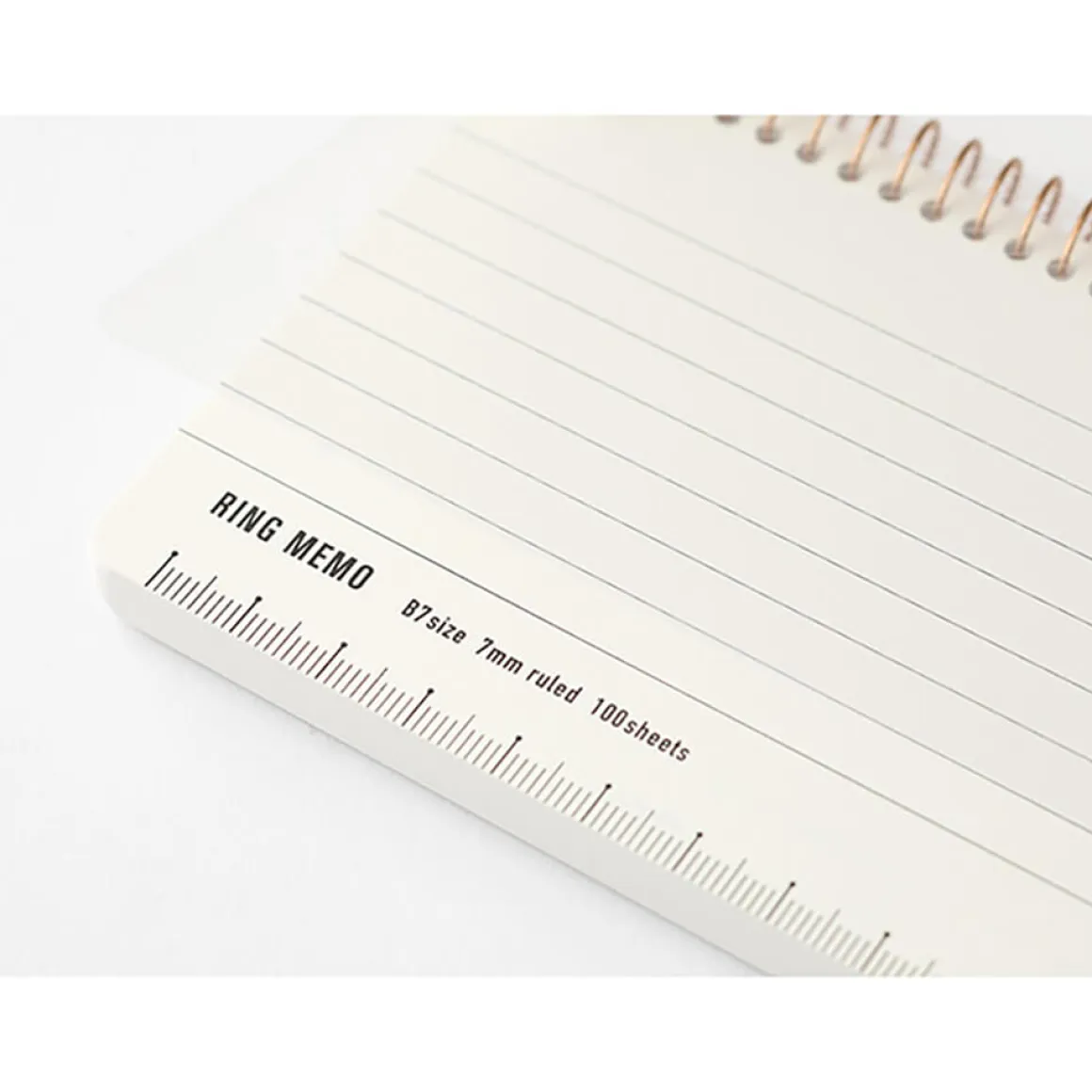 Ring Memo B7 Notebook in White by Midori