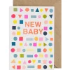 Riso Shapes New Baby Greetings Card by Petra Boase