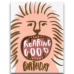 Roaring Good Birthday Greetings Card by Egg Press for 1973