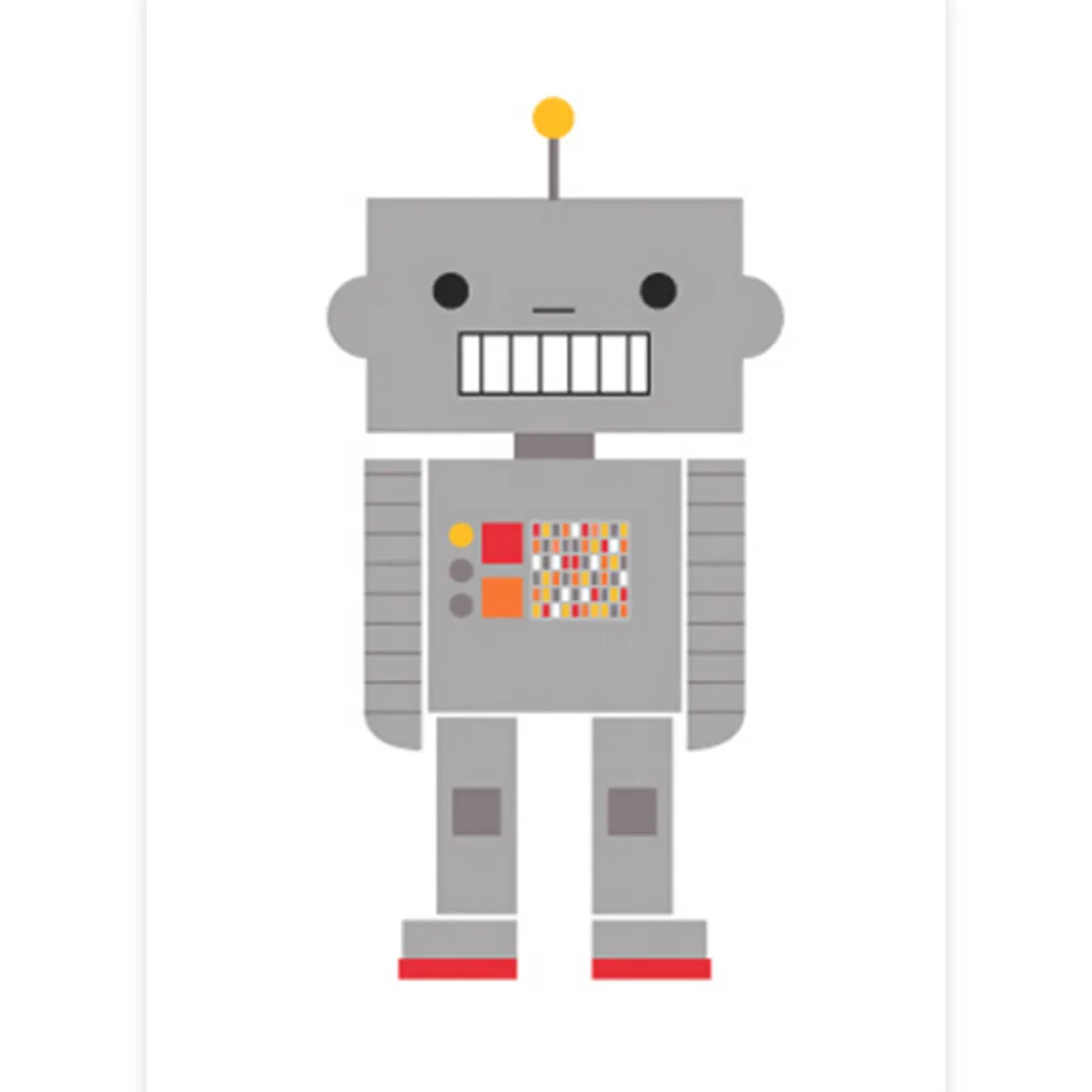 Robot Greetings Card by Dicky Bird