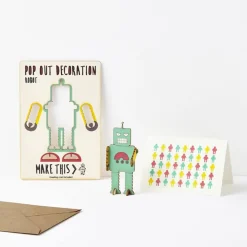 Robot Pop Out Decoration And Greetings Card by The Pop Out Card Company