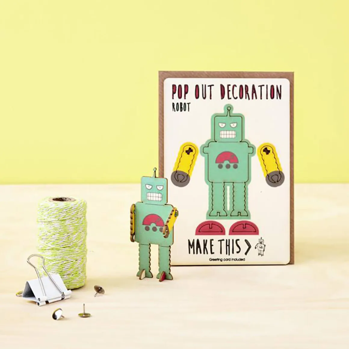 Robot Pop Out Decoration And Greetings Card by The Pop Out Card Company
