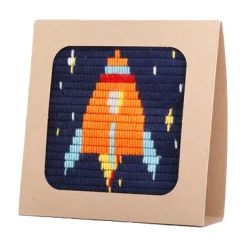 Rocket Ship Picture Frame Needlepoint Kit by Sozo
