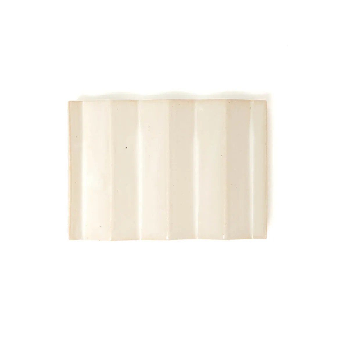 Rocky M. Handmade Ceramic Soap Dish in White by Oba Studios
