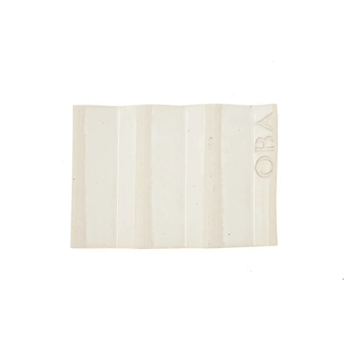 Rocky M. Handmade Ceramic Soap Dish in White by Oba Studios