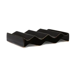 Rocky M. Handmade Ceramic Soap Dish in Black by Oba Studios