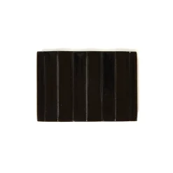 Rocky M. Handmade Ceramic Soap Dish in Black by Oba Studios