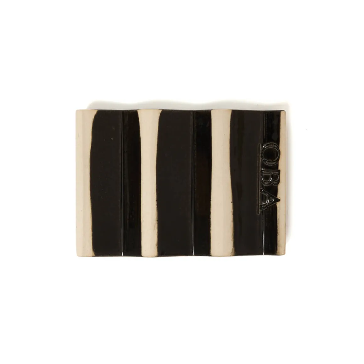 Rocky M. Handmade Ceramic Soap Dish in Black by Oba Studios