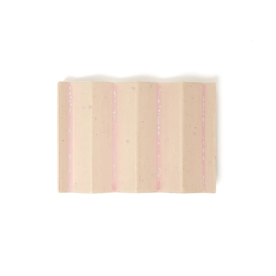 Rocky M. Handmade Ceramic Soap Dish in Pastel Pink by Oba Studios