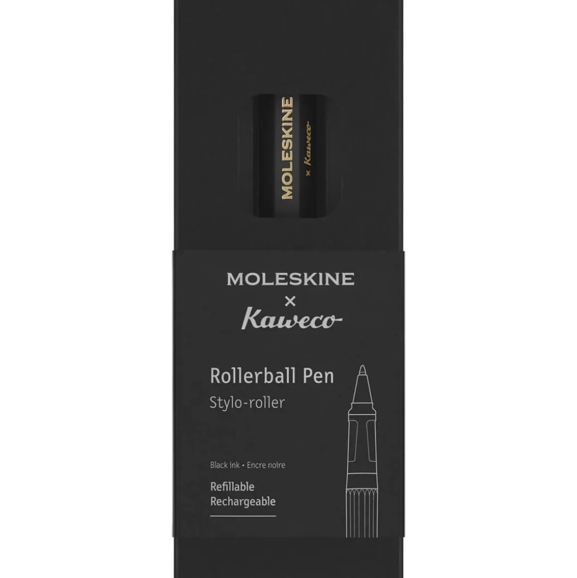 Rollerball Pen in Black by Moleskine X Kaweco