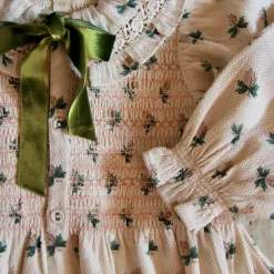 Romantic Long Tunique in Hazelnut Flowers by Bonjour - Last Ones In Stock -4-8 Years