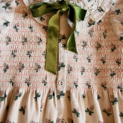 Romantic Long Tunique in Hazelnut Flowers by Bonjour - Last Ones In Stock -4-8 Years