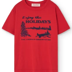 Rooster Kids T-shirt in Red by The Animals Observatory - Last One In Stock - 4 Years