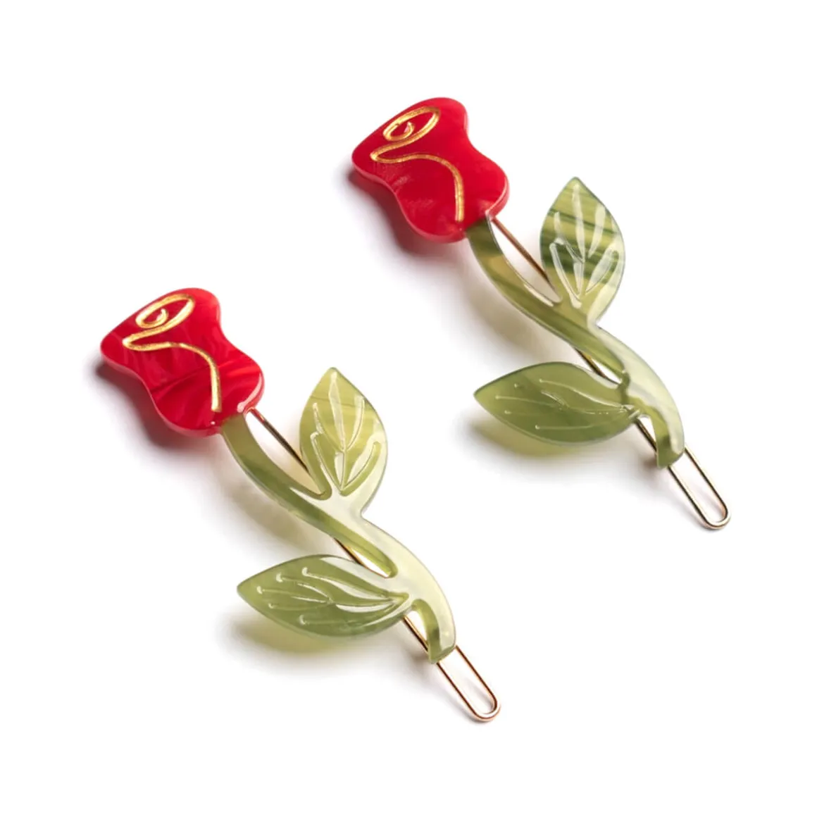 Rose Barrette Set by Winona Irene