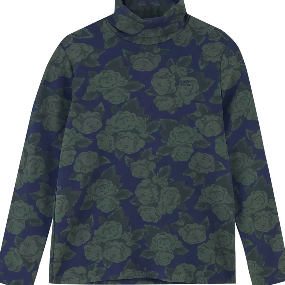 Roses Turtleneck in Navy by The Tiny Big Sister