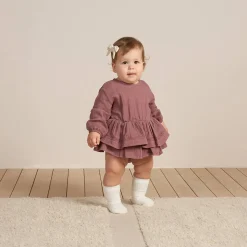 Rosie Romper in Plum by Quincy Mae