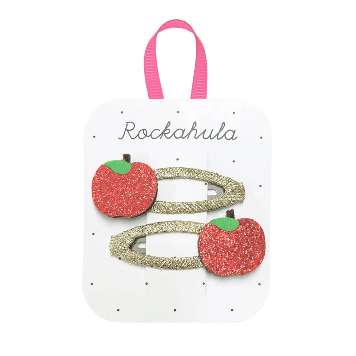 Rosy Red Apple Hair Clips by Rockahula