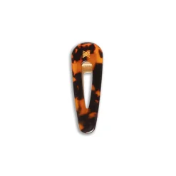 Round Hair Clip in Brown by Repose AMS