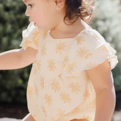 Roxy Romper in Daisies by Rylee & Cru