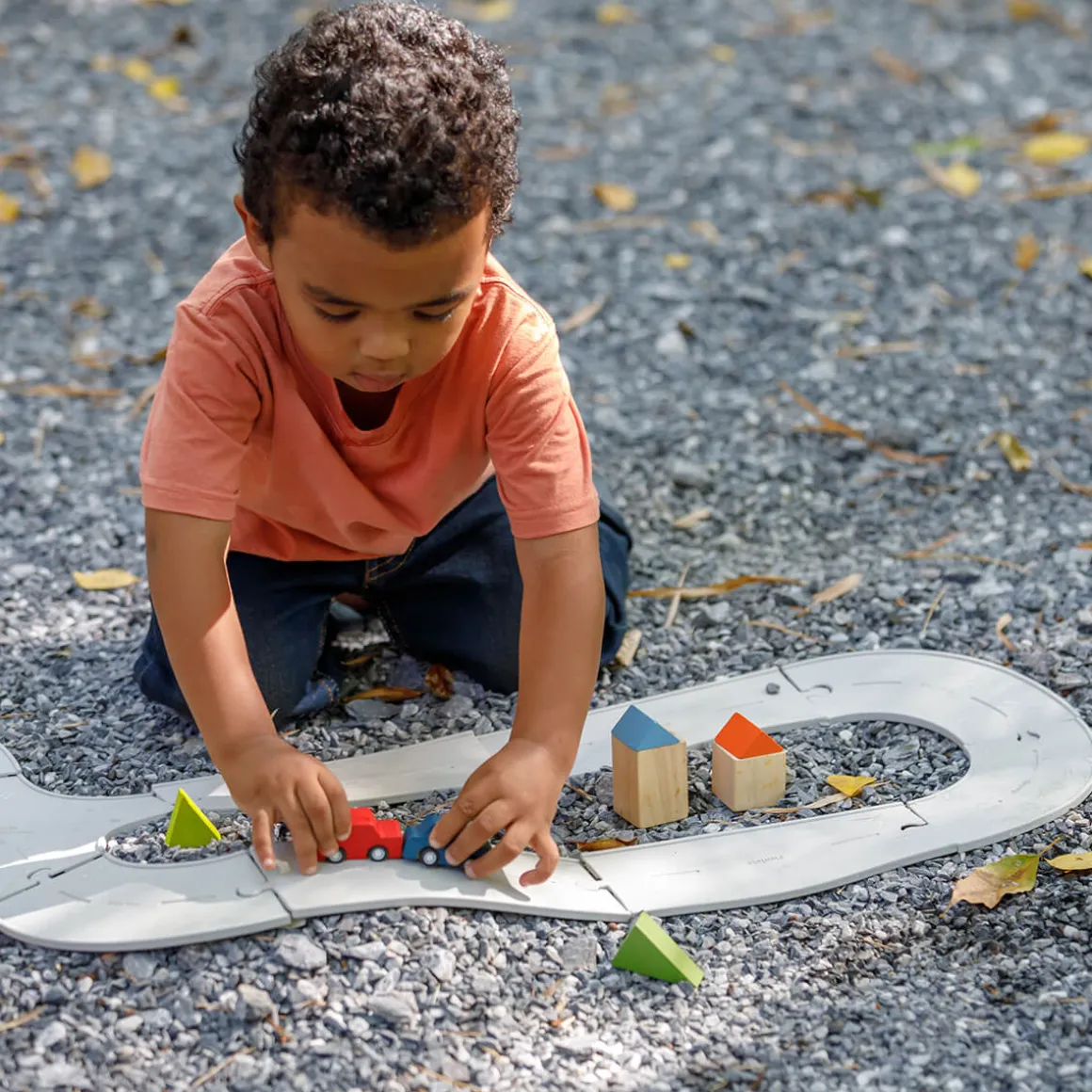 Rubber Road & Rail Set by PlanToys