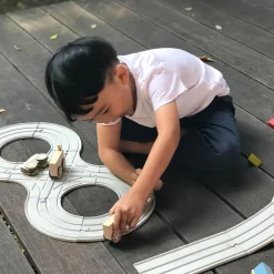 Rubber Road & Rail Set by PlanToys