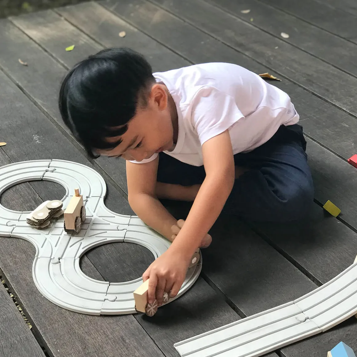 Rubber Road & Rail Set by PlanToys