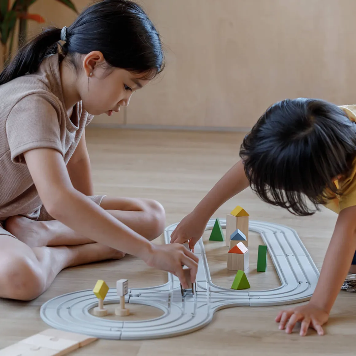 Rubber Road & Rail Set by PlanToys
